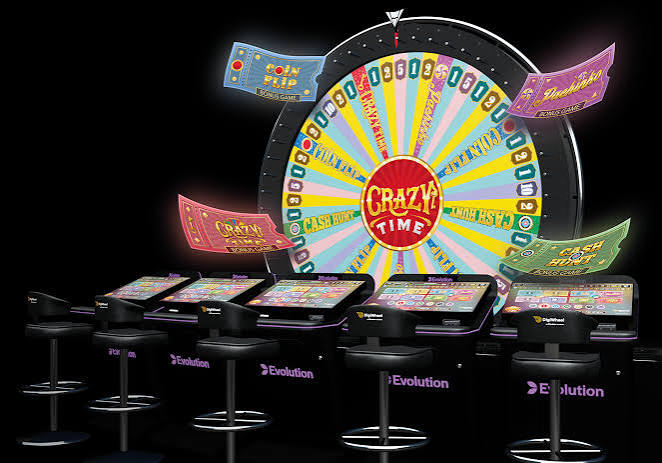 Crazy Time demo Top Slot multiplier spinning above the wheel