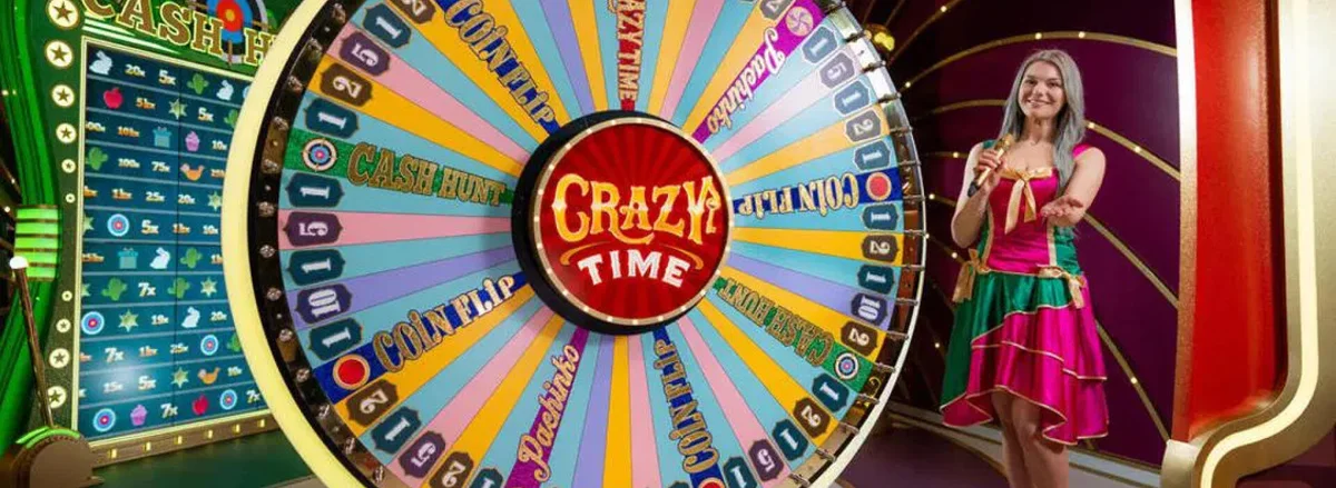 Crazy Time Top Slot multiplier reel 1x to 20x betting options live game